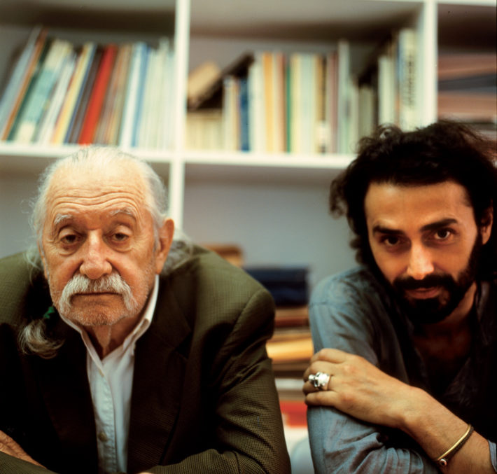 Ettore Sottsass and Fabio Novembre, 2007. Photo: Leo Gullbring.