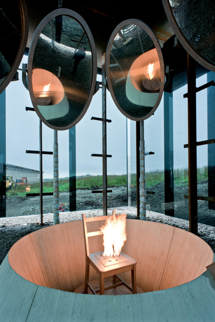 Peter Zumthor, Memorial to the Burning of Witches, Vardø, 2007-ongoing (model). Installation by Louise Bourgeois. Photo: Jiri Havran.