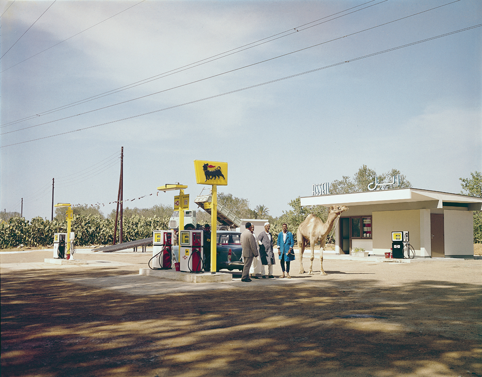 Stazione di servizio Agip, Libia 1968. Archivio storico Eni.