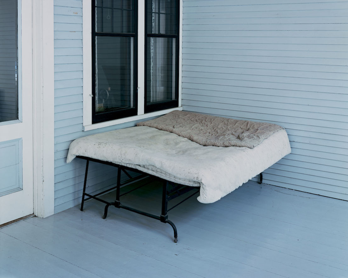 Alec Soth, Charles Lindbergh’s Boyhood Bed, Little Falls, MN, 1999.