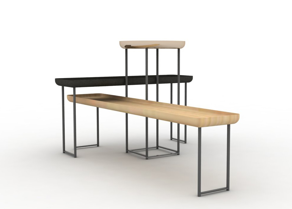 Tavolini Torei, design di Luca Nichetto per Cassina.