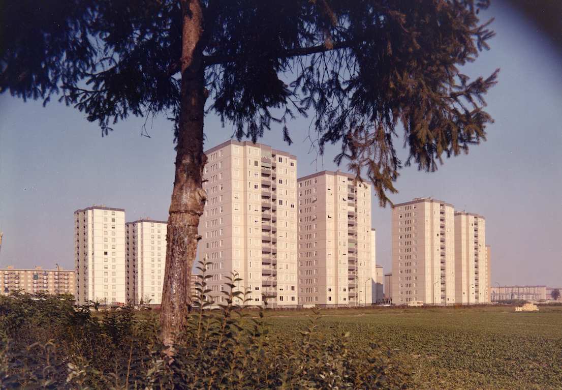 Torri per abitazioni al quartiere Gallaratese, via Borsa 28, 1963/71. Progetto di Vico Magistretti. Courtesy: Archivio Studio Magistretti.