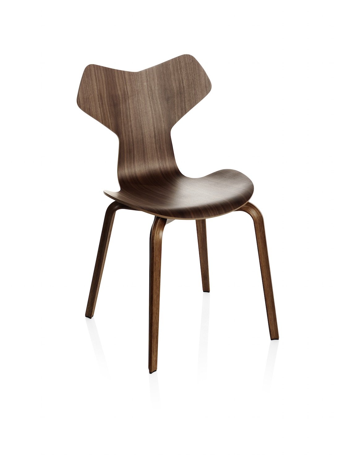 La sedia 3130 progettata da Arne Jacobsen nel 1957, poi ribattezzata Grand Prix.