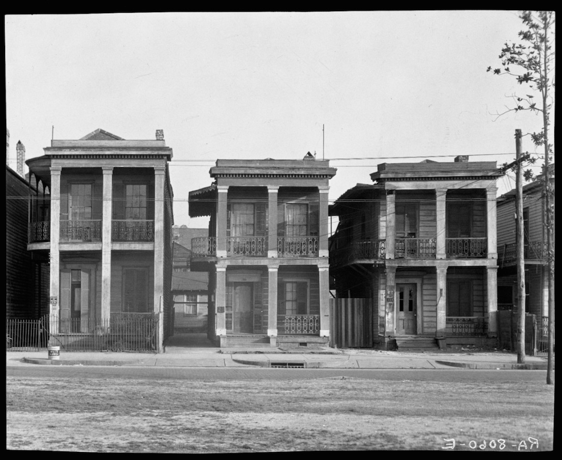 Walker Evans, Frame Houses, New Orleans, Louisiana, 1936.