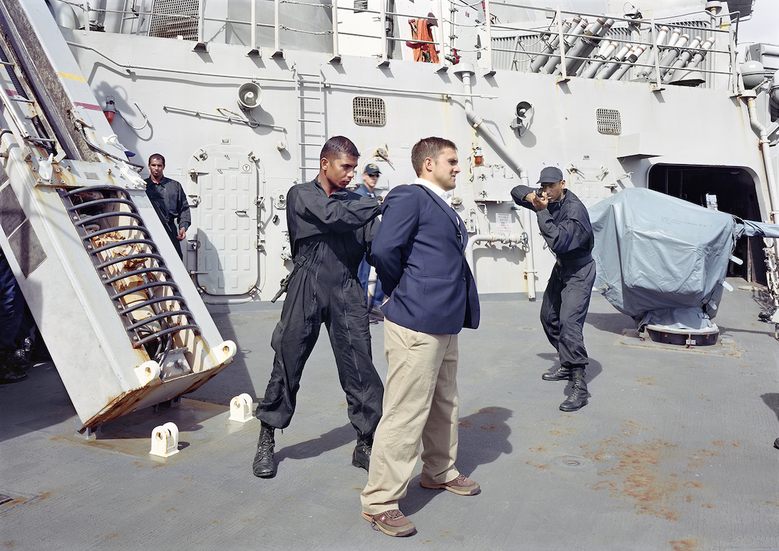An-My Lê, Visit, Board, Search and Seizure Operations, USS Arleigh Burke, Port Louis, Mauritius, 2009, from Events Ashore (Aperture, 2014). © An-My Lê, courtesy Murray Guy Gallery, New York.
