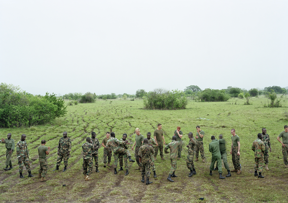 An-My Lê, Marine Corps Martial Art Program, Bundase Training Camp, Ghana, 2010, from Events Ashore (Aperture, 2014). © An-My Lê, courtesy Murray Guy Gallery, New York.