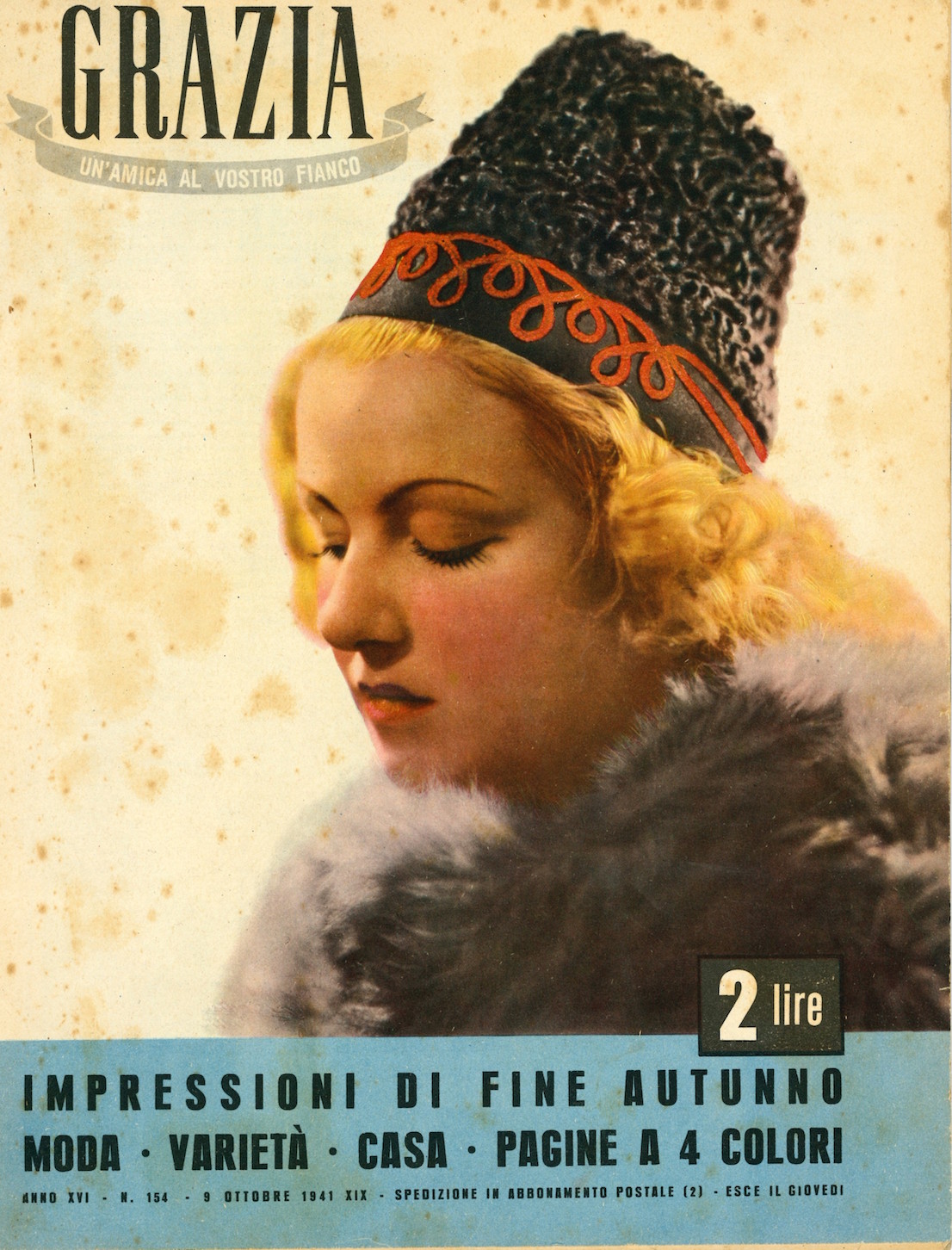 Grazia 154, 1941. Copertina.