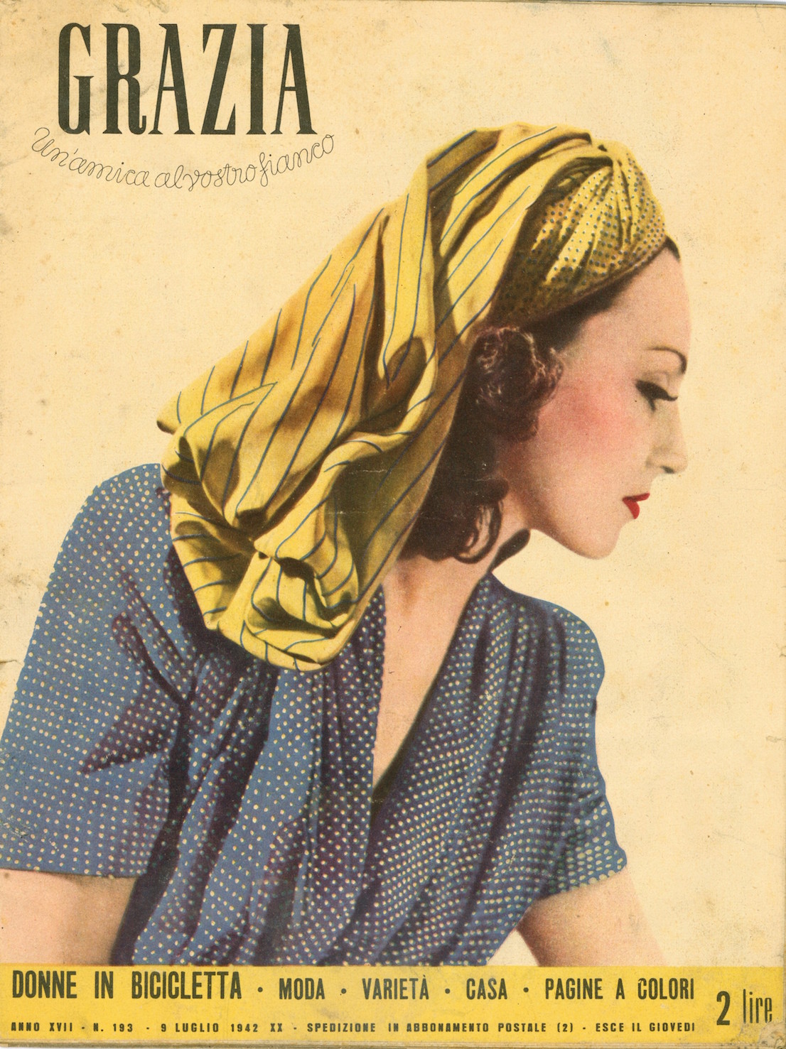 Grazia 193, 1942. Copertina.