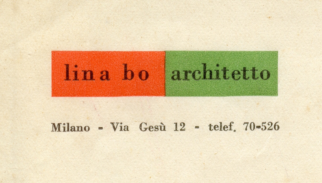 Lina Bo Bardi, biglietto da visita