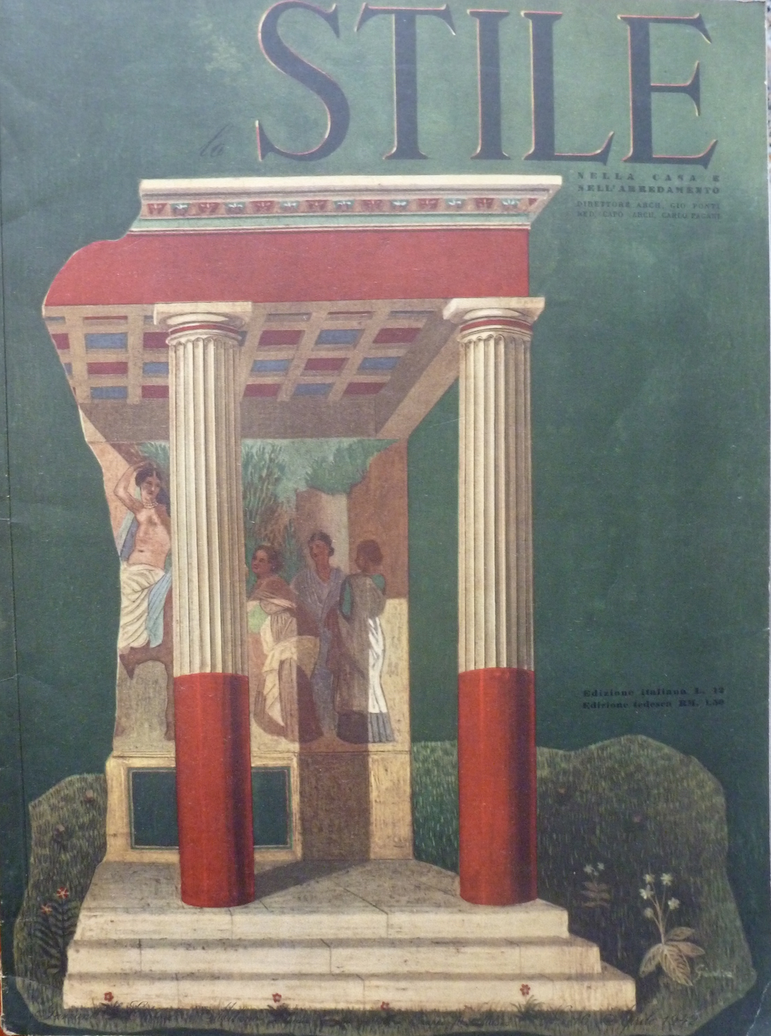 Lo Stile 16, 1942. Copertina Gienlica (Gio Ponti, Enrico Bo, Lina Bo Bardi, Carlo Pagani).