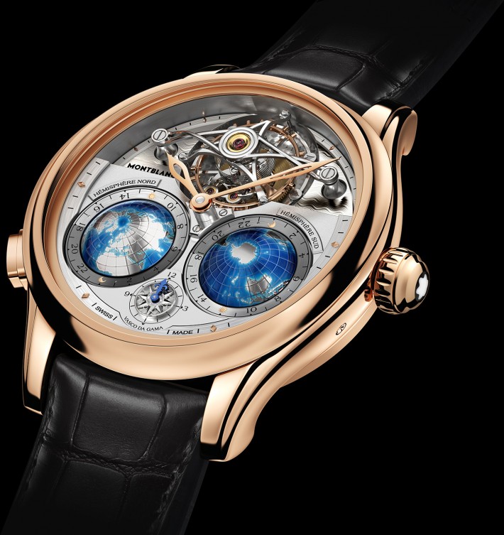 Il Villeret Tourbillon Cylindrique Geosphères Vasco da Gama di Montblanc.