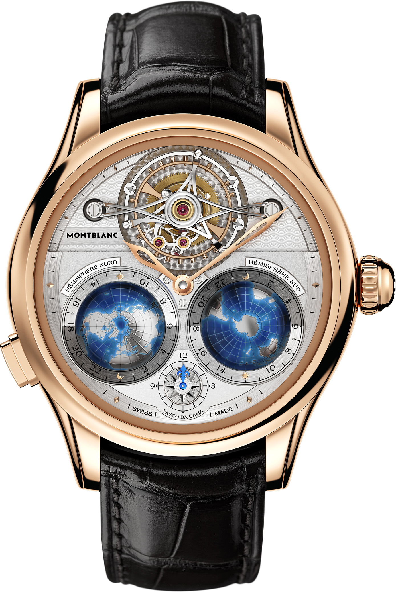Il Villeret Tourbillon Cylindrique Geosphères Vasco da Gama di Montblanc.