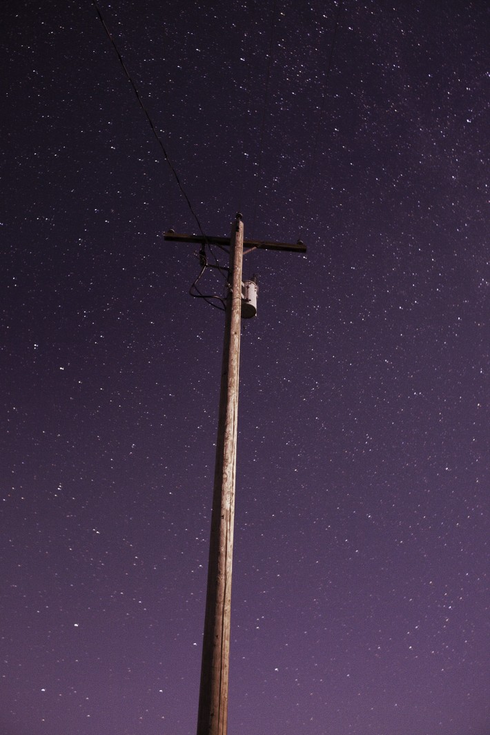 Ryan McGinley, Night Sky (telephone pole), 2014.