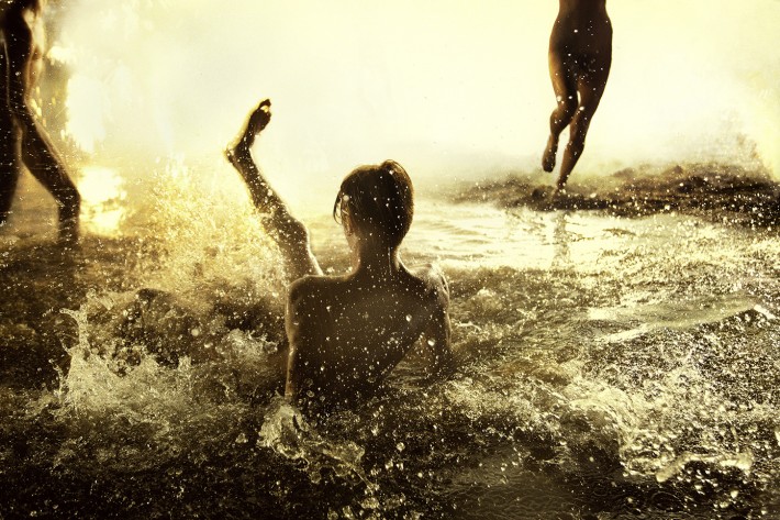 Ryan McGinley, Flash Flood (Gold), 2012.