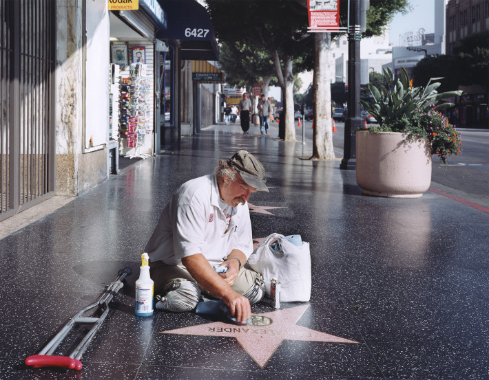 Juliana Sohn, Legless Star Cleaner on the Hollywood Walk of Fame, 2005.