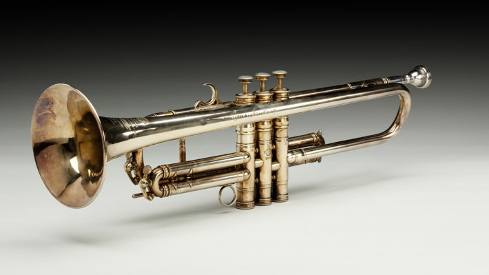 Trumpet owned by Louis Armstrong. September 1946. Collection of the Smithsonian National Museum of African American History and Culture.