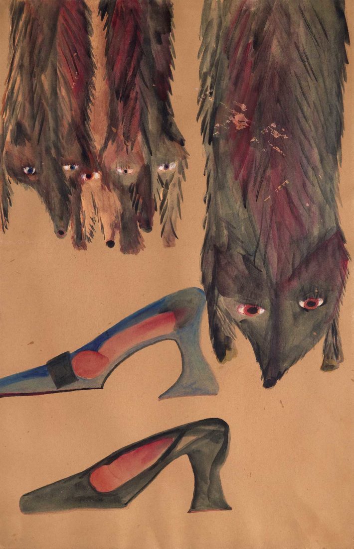 Carol Rama, Opera n. 11 (Renards), 1938.