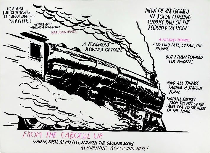 Raymond Pettibon, No Title (To a tune), 1991. Robert Berman Gallery, Santa Monica.