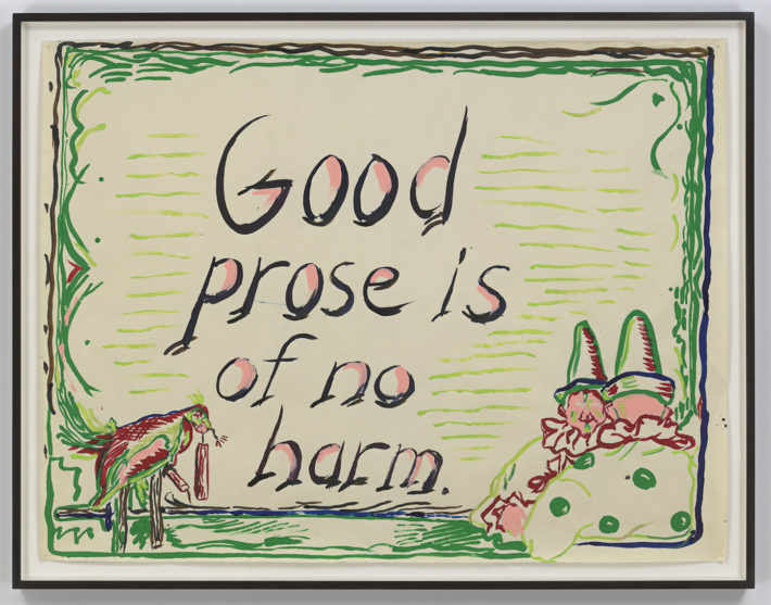 Raymond Pettibon, No Title (Good prose is…), 2013. Courtesy: David Zwirner, New York.