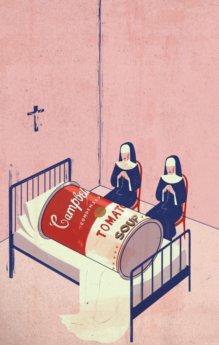 Emiliano Ponzi, The death of Postmodernism, Le Repubblica (Italy), 2012.