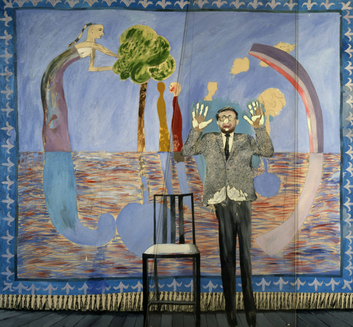 David Hockney, Play Within a Play,  1963.  Private collection c/o Connery & Associates.  © David Hockney.