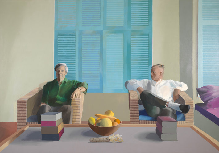 David Hockney, Christopher Isherwood and Don Bachardy, 1968. Private collection. © David Hockney.
