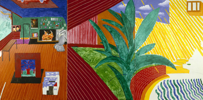 David Hockney, Hollywood Hills House, 1980. Collection Walker Art Center, Minneapolis. © David Hockney.