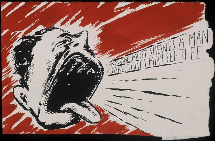 Raymond Pettibon, No Title (Language most shewes…), 2000. Private collection, Switzerland. Courtesy: Hauser & Wirth.