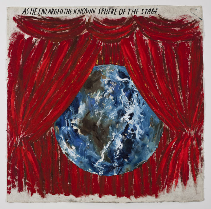 Raymond Pettibon, No Title (As he enlarged), 2009. Private collection, London. Courtesy: Sadie Coles HQ, London.