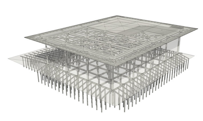 BIM per struttura complessa in acciaio e vetro. Progetto realizzato da Magnoli & Partners.