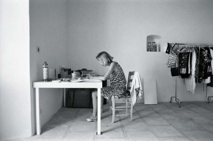 Barbara Radice, Filicudi, 1983. Photo: Ettore Sottsass.