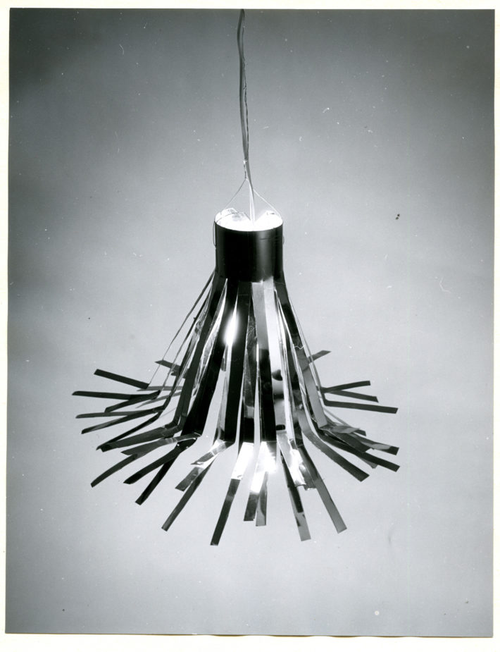 Ettore Sottsass, aluminum lamp, 1954.