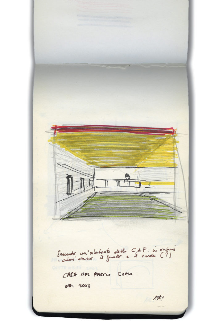 Terragni notebook, 2003. Drawing: © Paolo Rosselli.