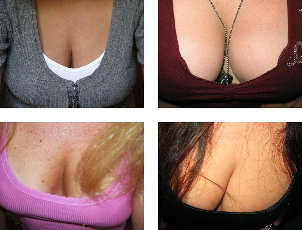 Joachim Schmid, Other People's Photographs, Cleavage, 2008–2011.