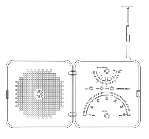 La radio Cubo, progettata nei primi anni Sessanta da Marco Zanuso e Richard Sapper per Brionvega