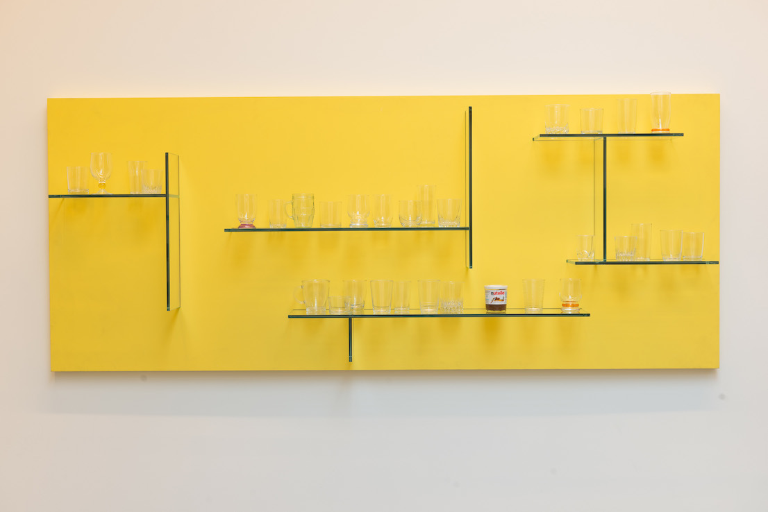 Andrea Branzi, Wall Bookshelf, 2011. Courtesy: Nilufar Gallery. Objects courtesy of Daniel Eatock. Photo: © 2014 Hugo Glendinning