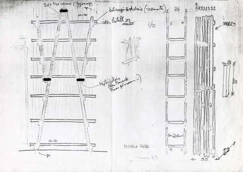 Nuvola Rossa, design di Vico Magistretti per Cassina. Schizzo.