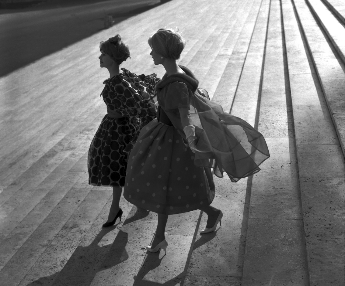 Roma, 1958. Collezione primavera estate di Valentino.