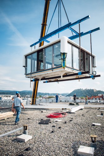 LoftCube, Hotel Daniel, Graz. Design di Studio Aisslinger.