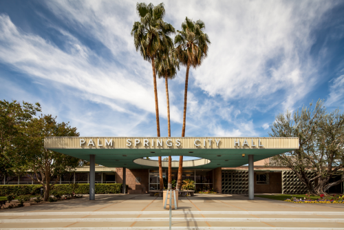 Palm Springs City Hall, Palm Springs, California, designed by Albert Frey in 1952.