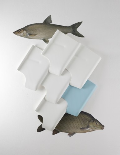 T-gola, design di Odoardo Fioravanti per Andreoli, 2007. Tegole in Corian© by Dupont™.