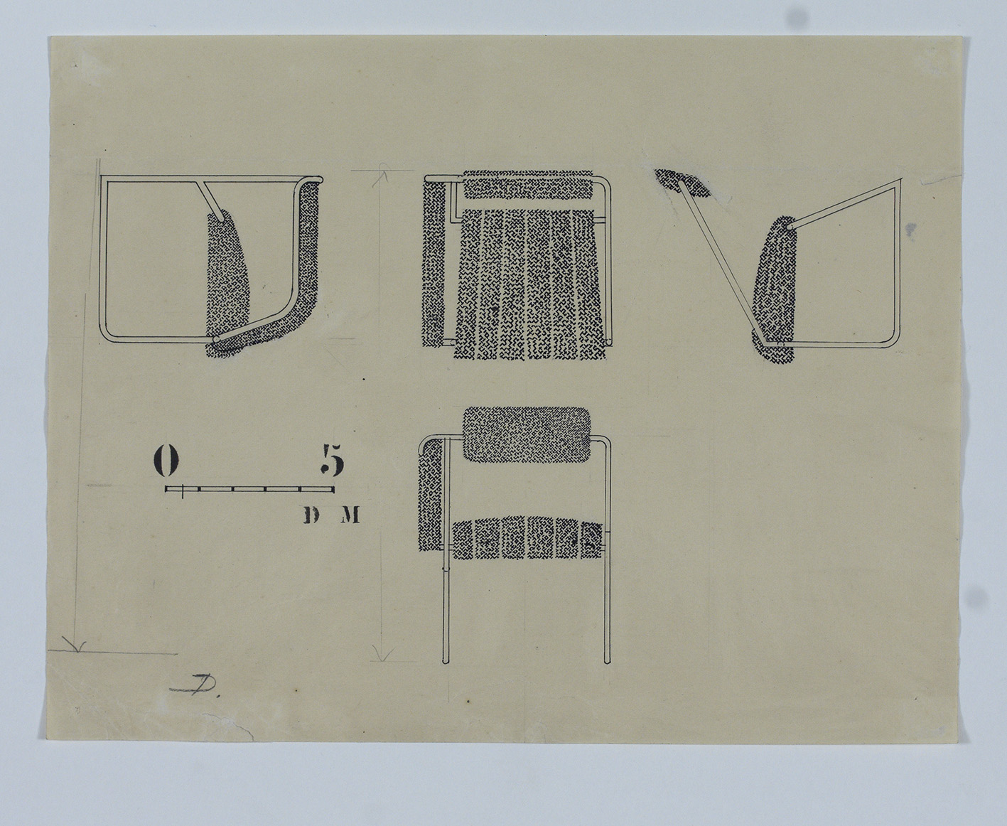 Non-conformist Chair, 1926. Disegno/Drawing. © NMI.