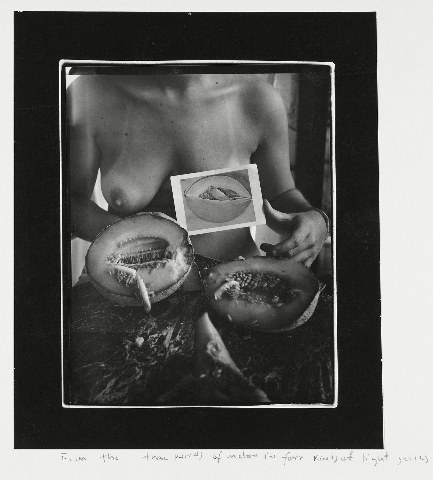 Francesca Woodman, From the three kinds of melon in four kinds of light series, Providence, Rhode Island, 1976. © George and Betty Woodman.
