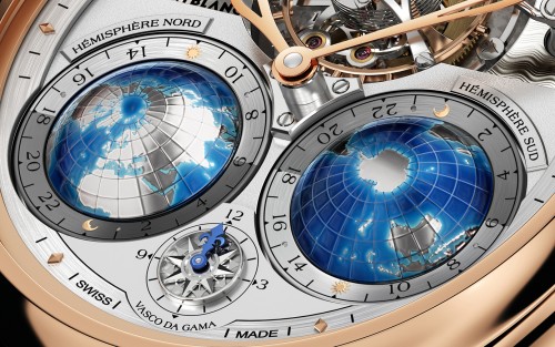 Il Villeret Tourbillon Cylindrique Geosphères Vasco da Gama di Montblanc.