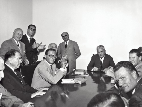 Salone del Mobile, 1961. Press conference.