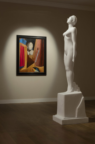 Francesco Vezzoli, Giorgio de Chirico’s the enigma of Marlene (After Francesco Vezzoli), 2016; Salvatore Scarpitta Sr.’s The Song of Songs (after Francesco Vezzoli), (détail) 2016. Courtesy: Francesco Vezzoli.
