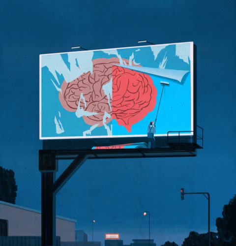 Emiliano Ponzi, Fixing the brain, New Scientist (UK), 2017.