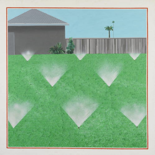 David Hockney, A Lawn Being Sprinkled, 1967.