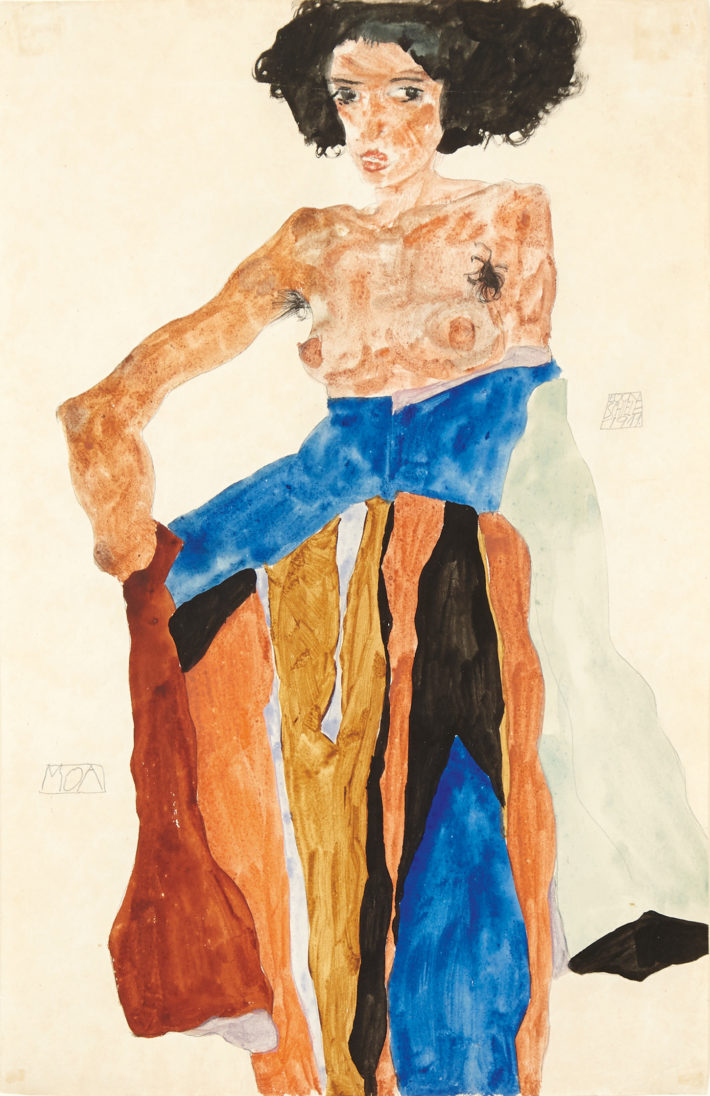 Egon Schiele, Moa, 1911. Gouache, watercolor, and pencil on paper. Private collection, London Picture: © Mathias Kessler, 2017.