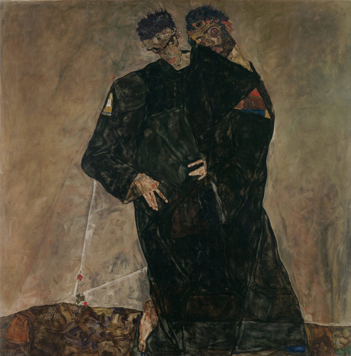 Egon Schiele, Die Eremiten (The Hermits), 1912. Oil on canvas. Leopold Museum, Vienna Picture: © Leopold Museum, Vienne.